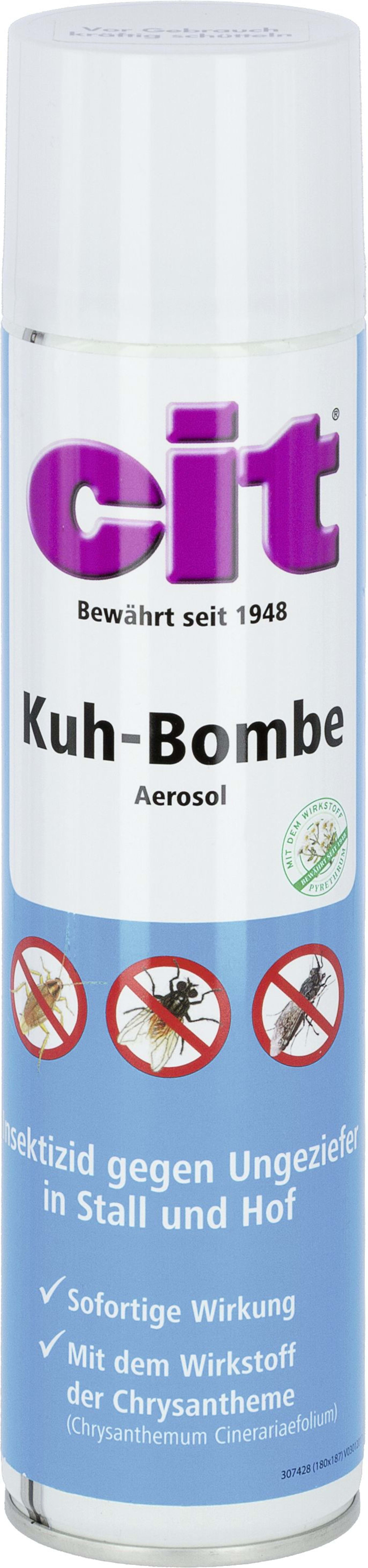 cit® Insektenspray "Kuhbombe" 400 ml für die Bekämpfung von Fliegen und Bremsen in Stall und Hof, 15437