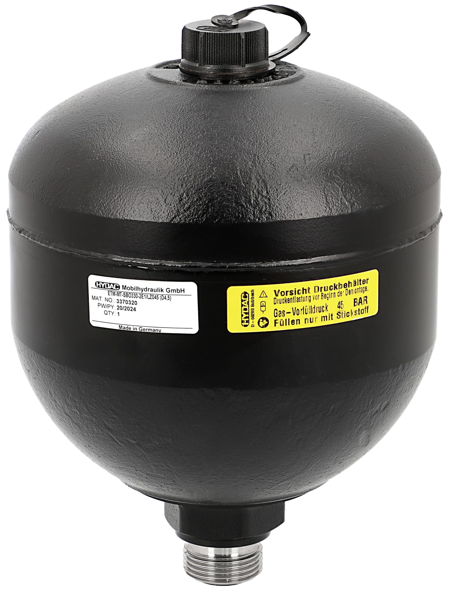 Fendt Membranspeicher 2,0 l für Hydraulik-Ventilblock Vorderachse 4WD Traktor Vario 900, F931303150010