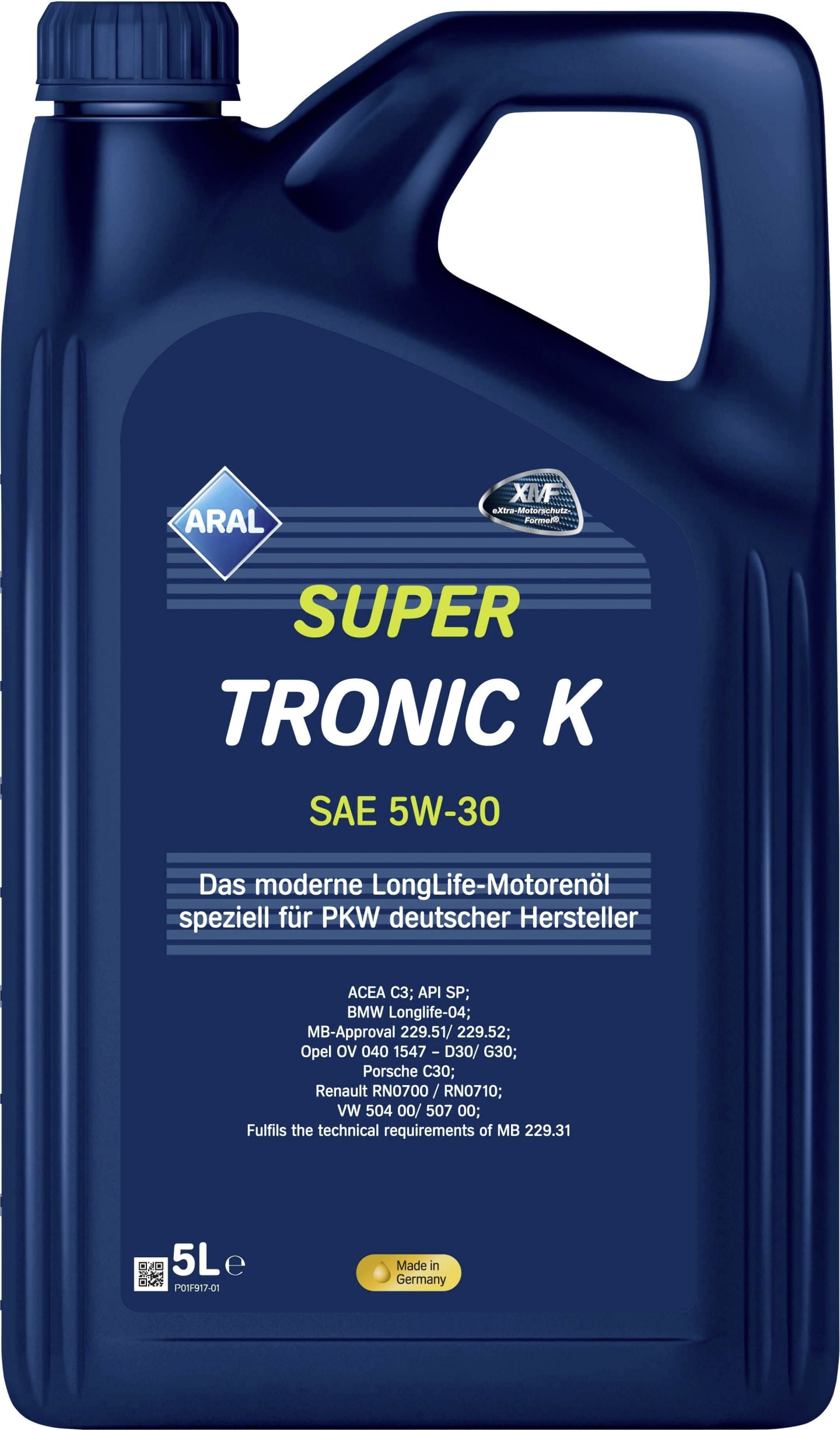 Aral Super Tronic K 5W-30 SAE 5W-30 PKW Hochleistungsmotorenöl in Aral Synthese Technologie
