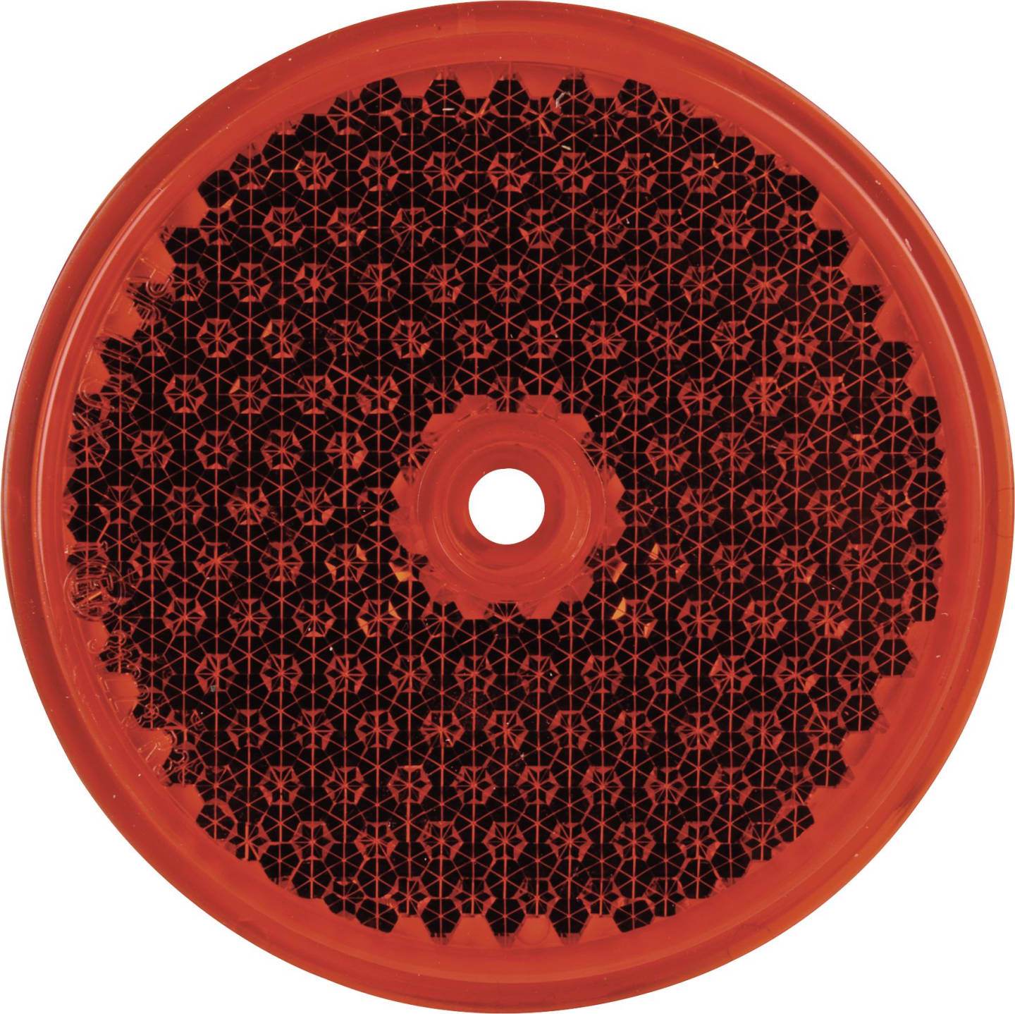 Herth + Buss Rückstrahler rot, rund, geschraubt; Bohrung, Ø 82 mm, 78 623 033