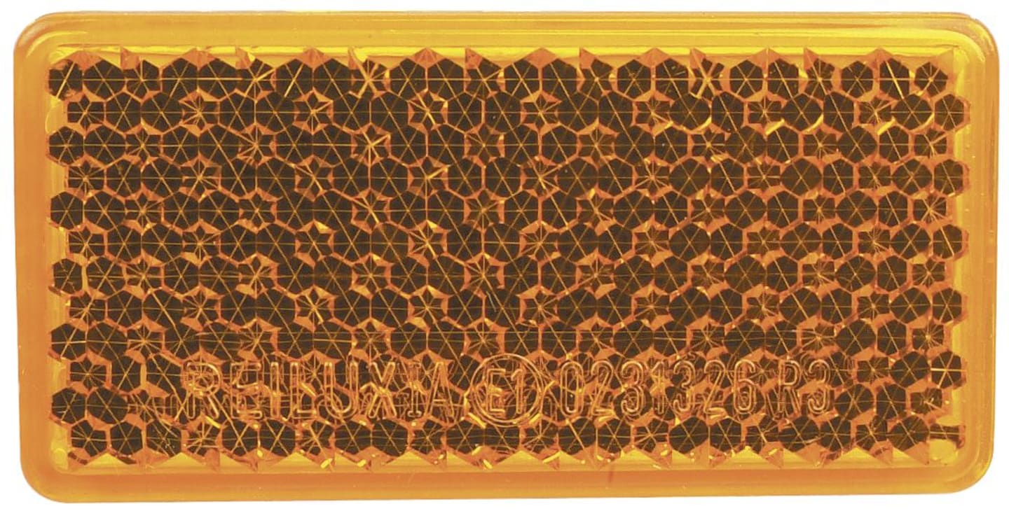 Herth + Buss Seitenstrahler rechteckig, orange, 70 x 35 mm, selbstklebend, 78 623 082