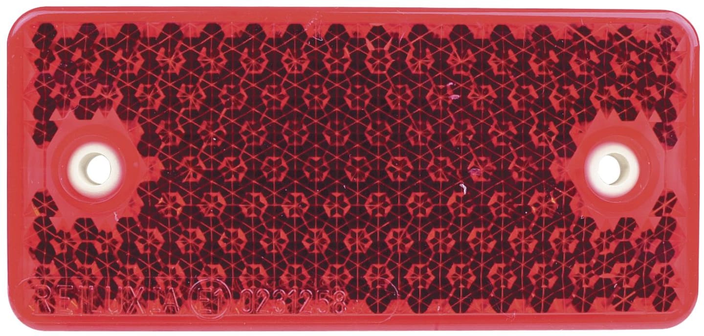 Herth + Buss Rückstrahler rot, rechteckig, 94 x 44 mm, geschraubt; Bohrung, 78 623 036
