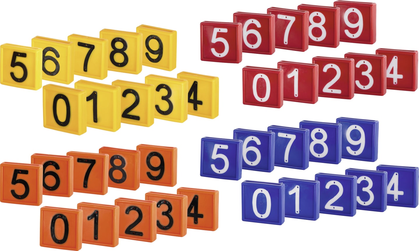 KERBL Halsbandnummer "Set 0 – 9", Kunststoff, 10 St. für Halsmarkierungsbänder bis 4 cm Breite,