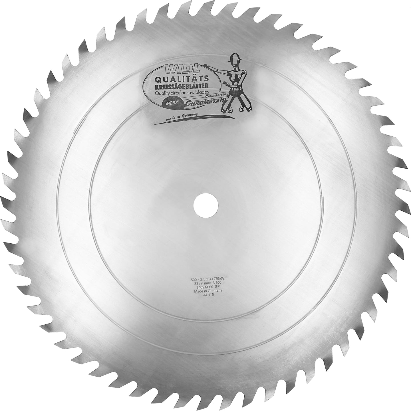Widl® Kreissägeblatt "KV" 500 mm Wolfszahn, Chromstahl, W 44.115