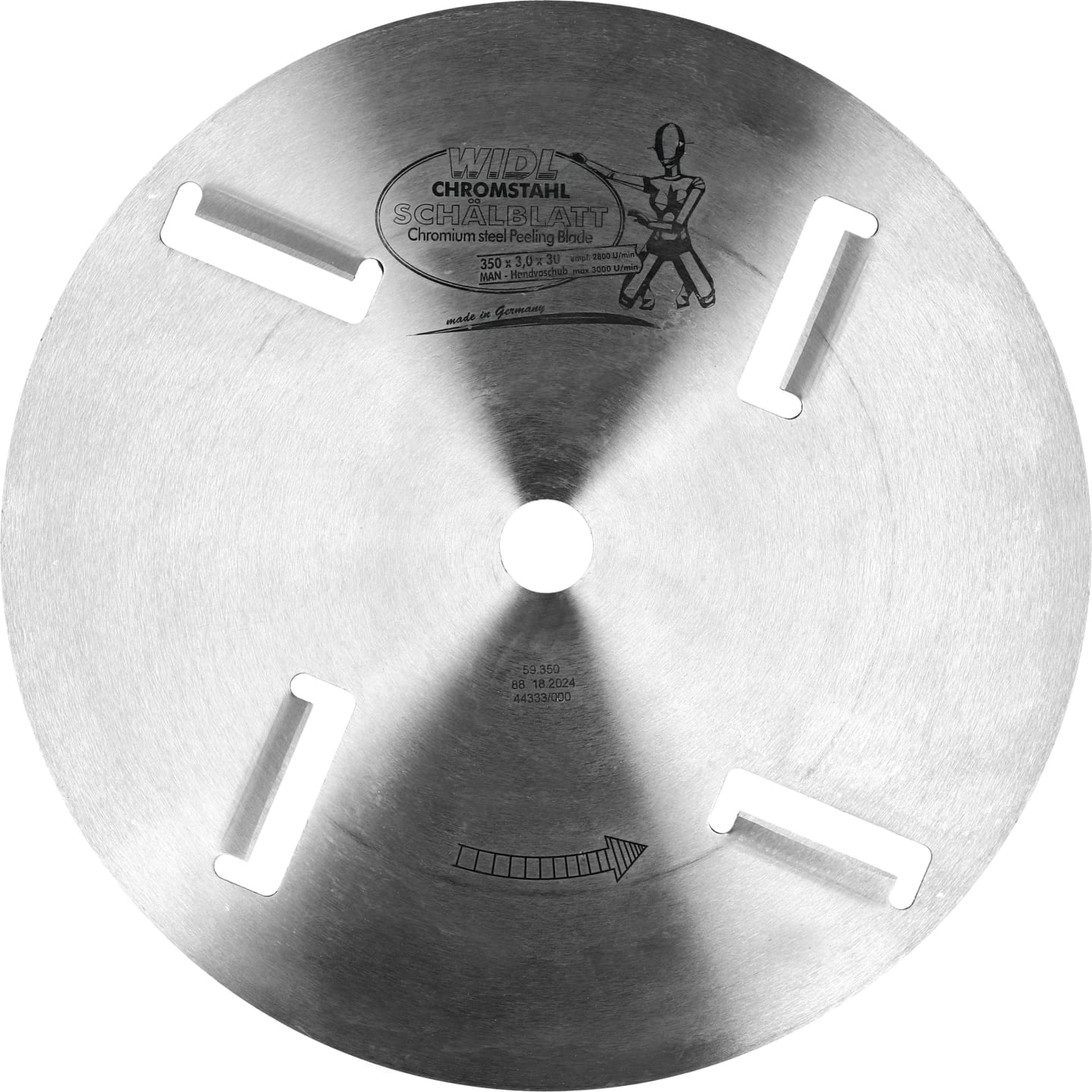 Widl® Schälblatt 350 mm, Chromstahl,