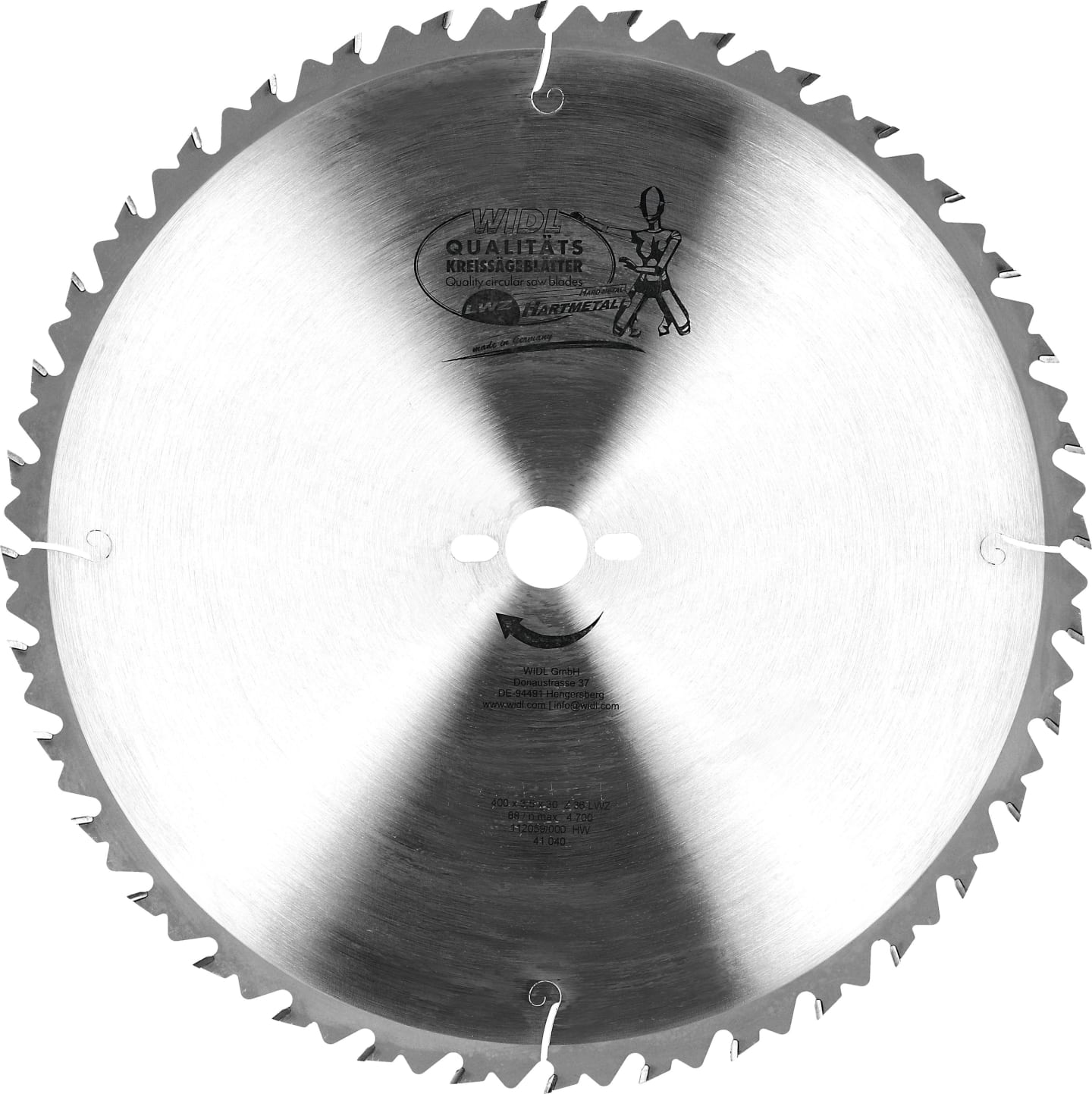 Widl® Kreissägeblatt "LWZ" 400 mm Langschnitt-Wechselzahn, Hartmetall, W 41.040