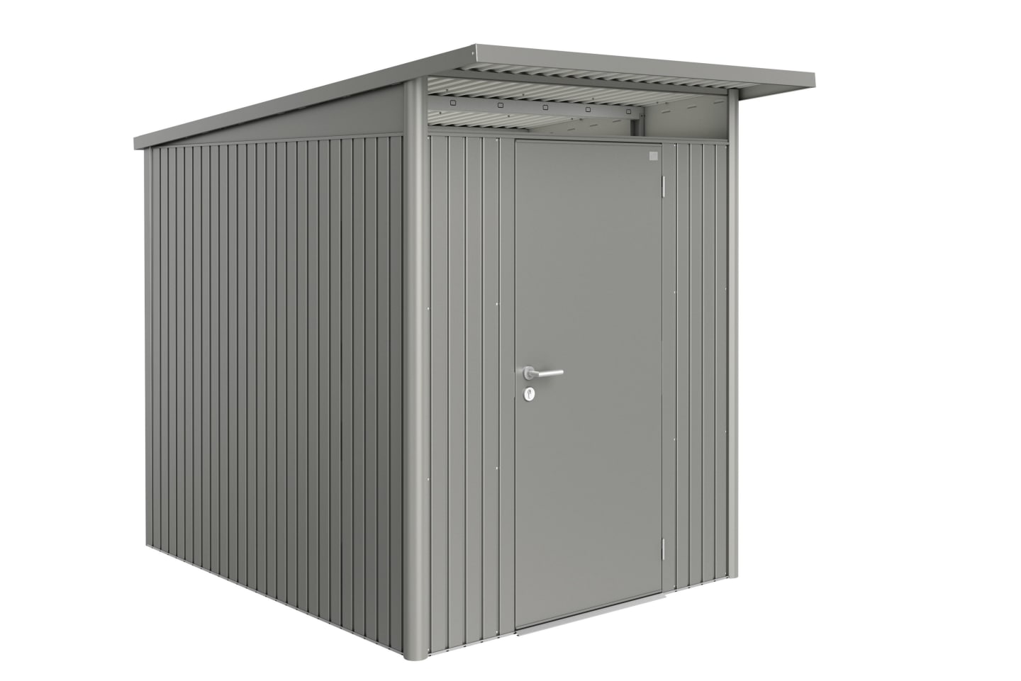 Biohort Gerätehaus AvantGarde mit Pultdach A2 180 x 260 cm quarz-grau; metallic Standardtür