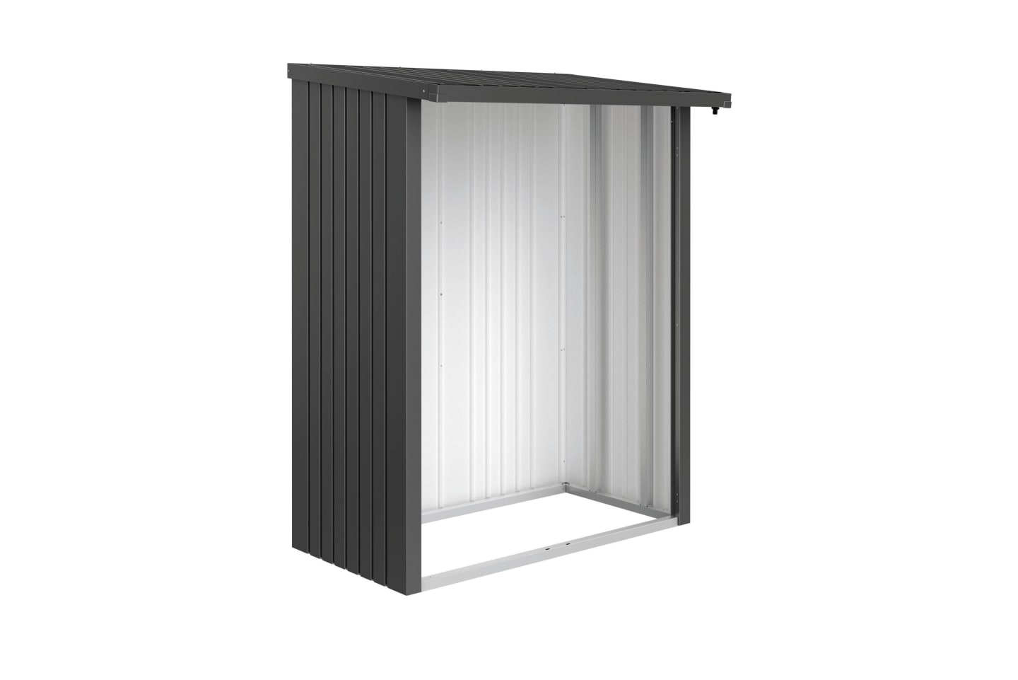 Biohort Rückwand für Brennholz Unterstand Woodstock 150 145,5 x 1,1 cm dunkelgrau; metallic