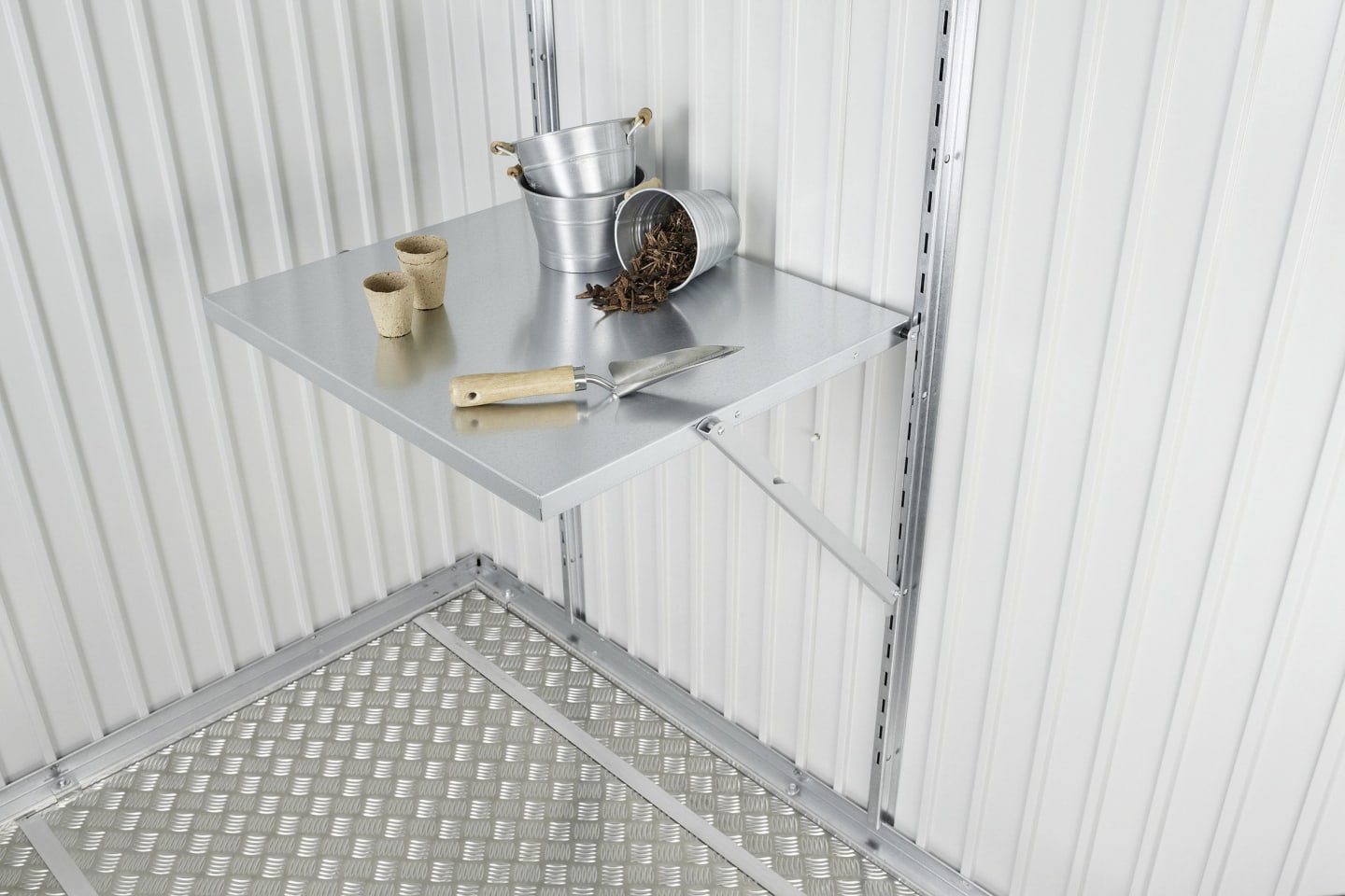 Biohort Klapptisch 69,2 x 57,5 cm silber; metallic Wandklapptisch