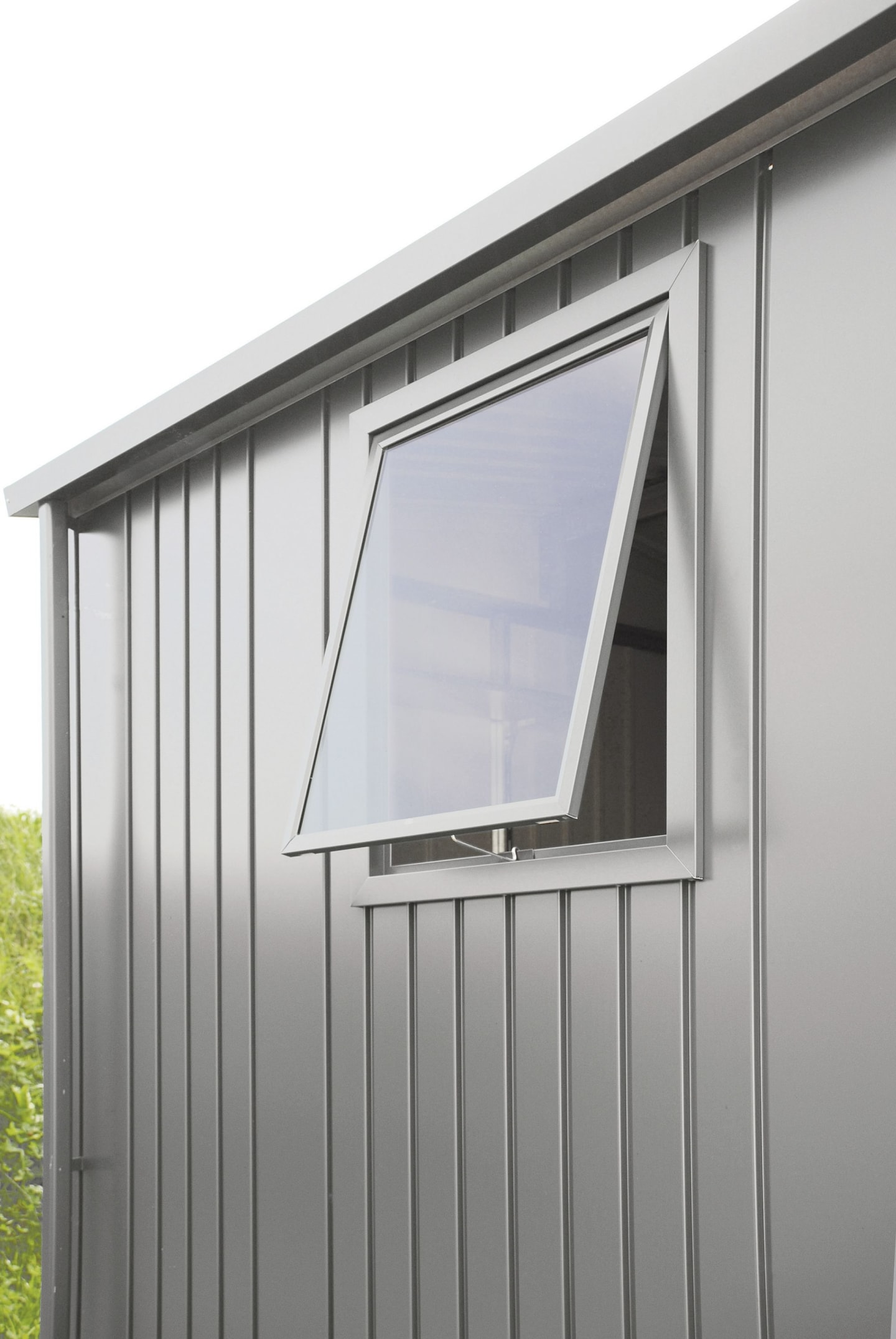 Biohort Seitenwand mit Seitenfenster für Gerätehaus Europa 73,3 x 5 cm silber; metallic