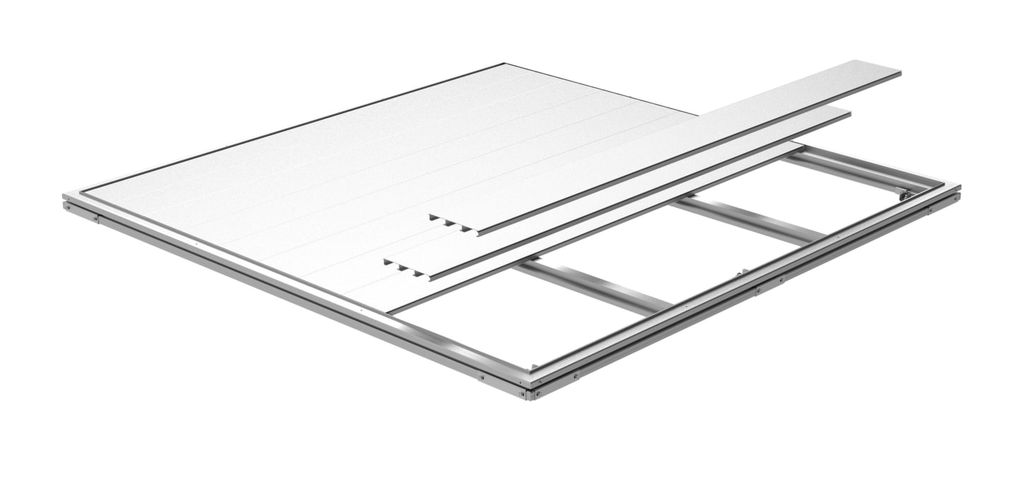 Biohort SmartBase Fundament Gerätehaus Europa und Geräteschrank SmartBase Europa 222 x 78 cm silber; metallic Bodenplatte