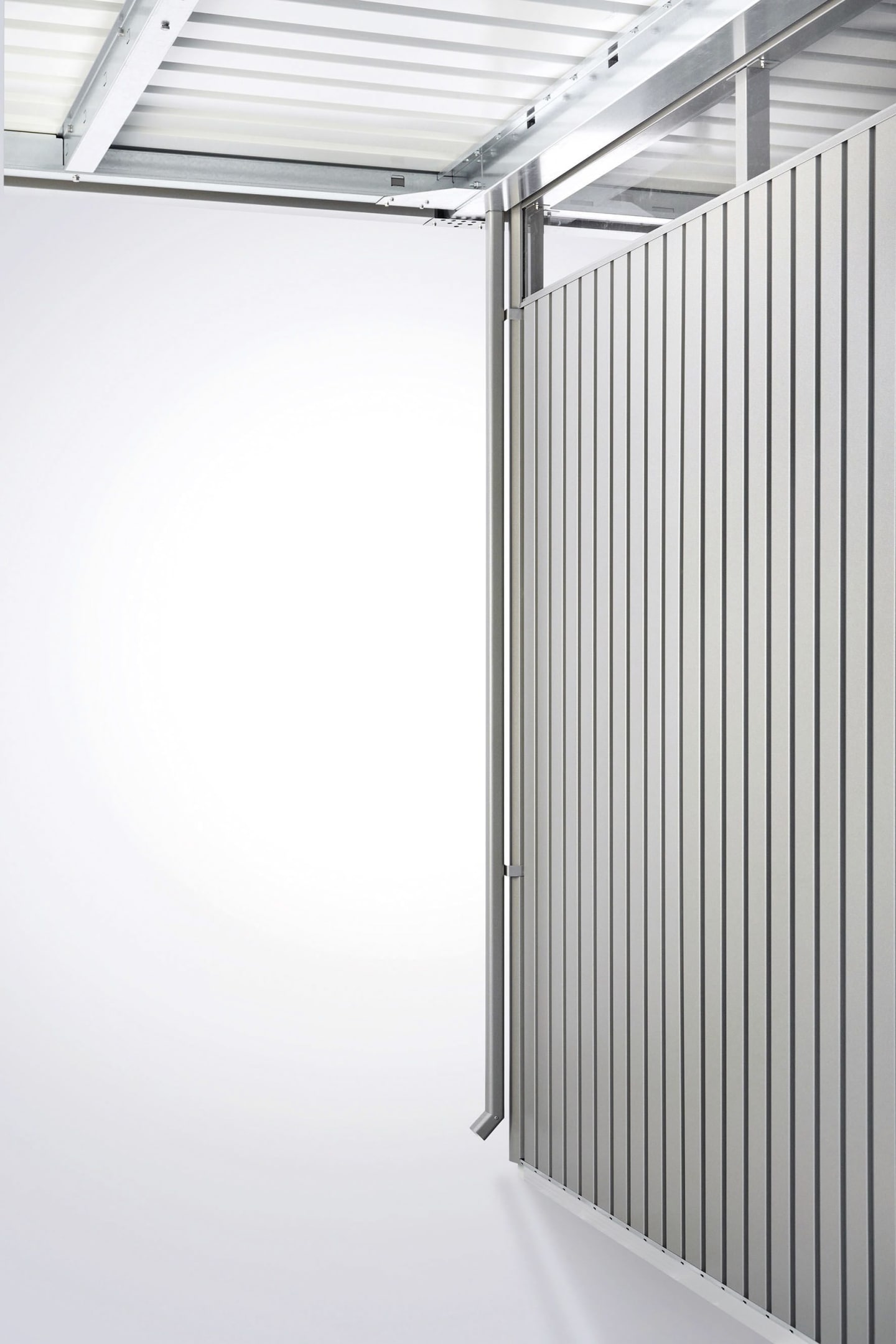 Biohort Regenfallrohr-Set 4 x 4 cm quarz-grau; metallic Fallrohr
