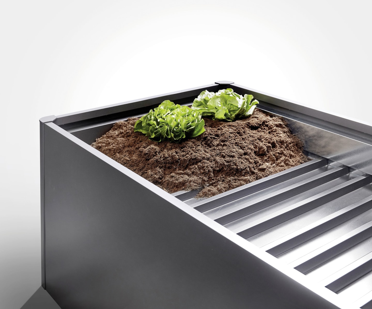 Biohort Zwischenboden für HochBeet 2x0,5 196 x 50,8 cm dunkelgrau; metallic