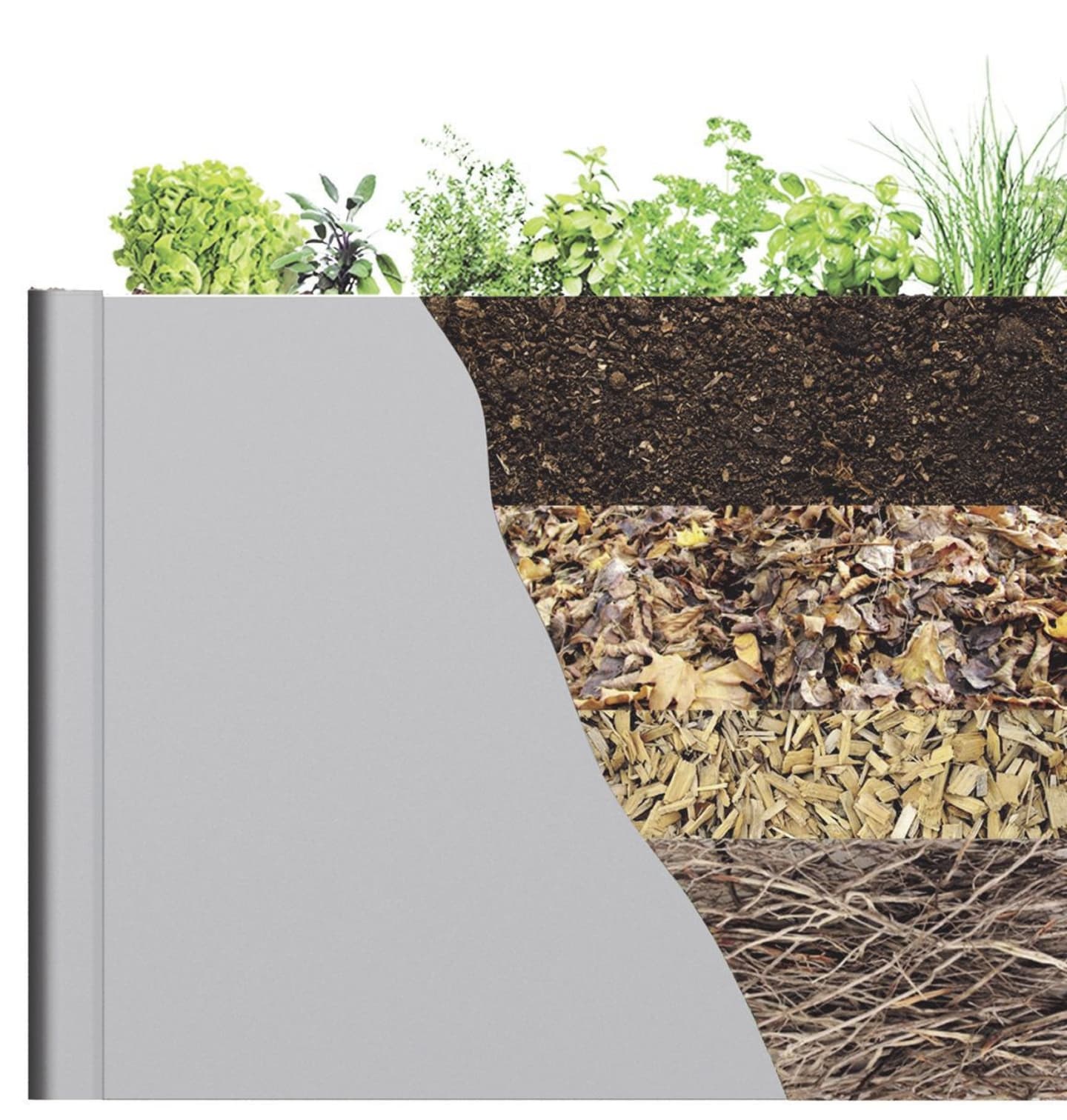 Biohort Metall Hochbeet Typ 1x0,5 quarz-grau; metallic verschiedene Ausführungen Füllmenge 336,49 l