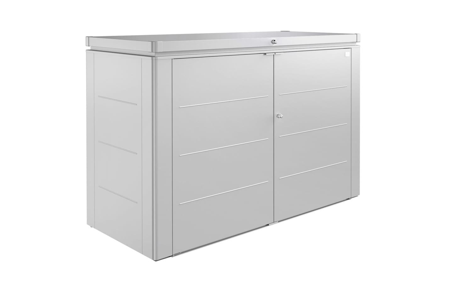 Biohort Gartenschrank 200 200,5 x 84,5 cm silber; metallic