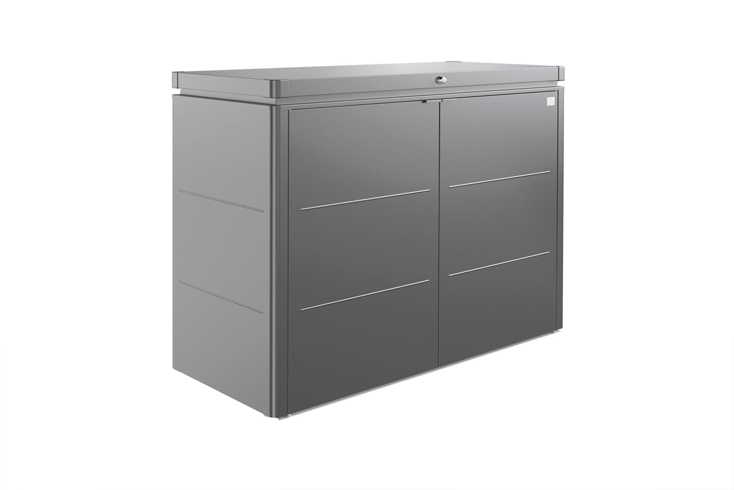 Biohort Gartenschrank 160 160,5 x 70,5 cm dunkelgrau; metallic