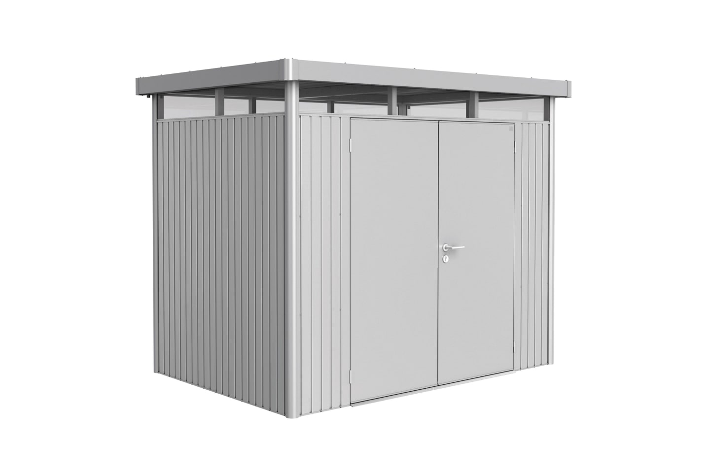 Biohort Gerätehaus HighLine H2 275 x 195 cm silber; metallic Doppeltür