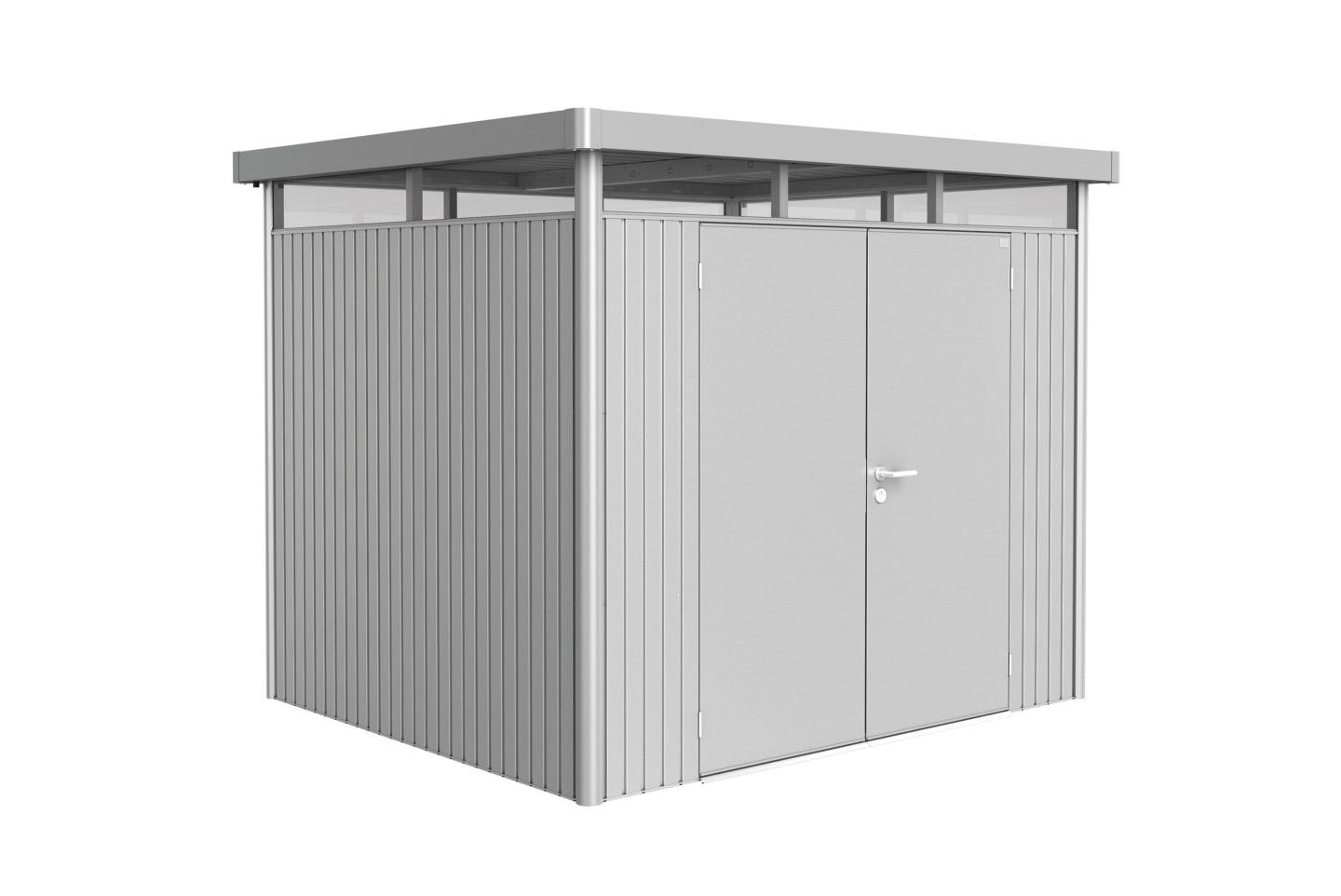 Biohort Gerätehaus HighLine H3 275 x 235 cm silber; metallic Doppeltür