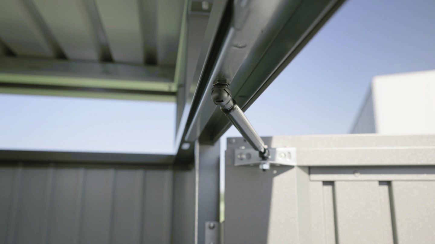 Biohort Gerätehaus HighLine H5 275 x 315 cm silber; metallic Standardtür