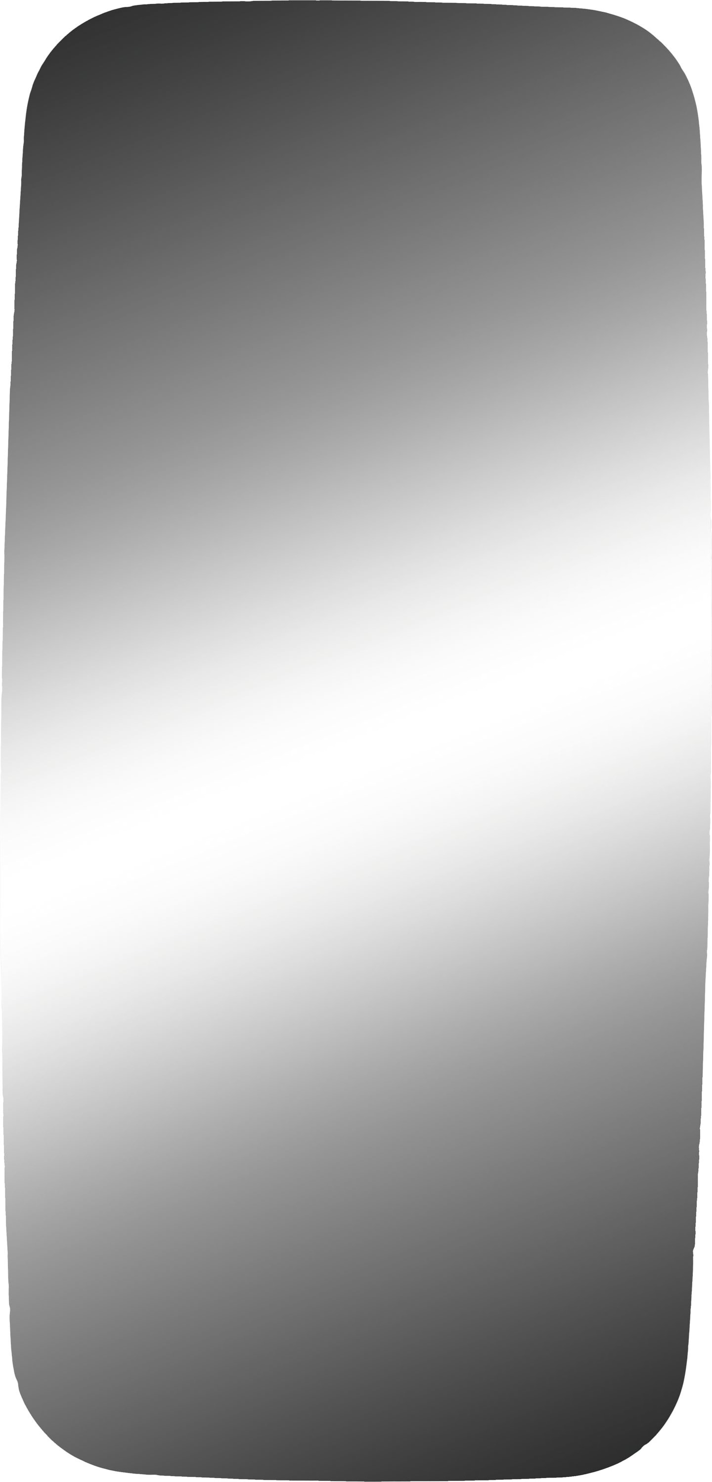 Mekra Spiegelglas "250/300/210/320", 174,6 x 365,1 x 3 mm, Wölbungsradius 1.800 mm, unbeheizbar