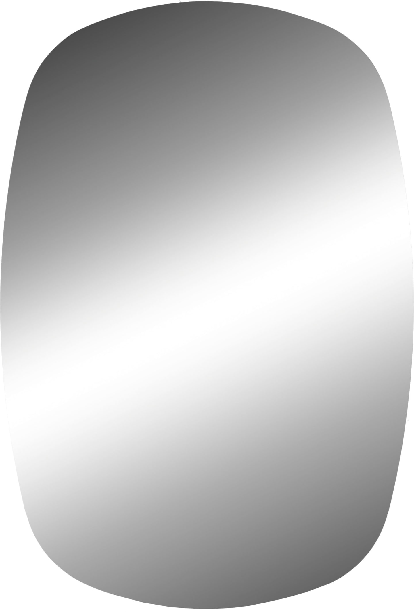 Mekra Spiegelglas "152 K", 121 x 178 x 3 mm, Wölbungsradius 1.800 mm, unbeheizbar
