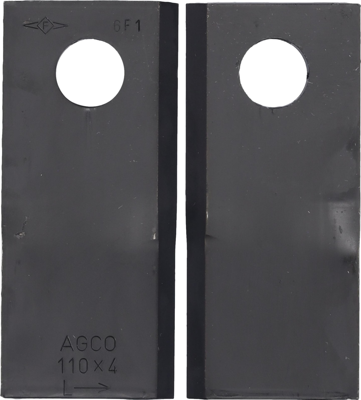 Fendt Kreiselmäherklinge 110 x 4 mm, links/rechts, gerade für Mähwerk Fendt, Massey Ferguson