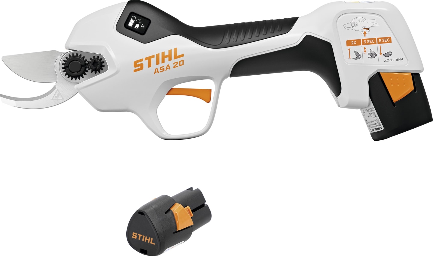 STIHL Akku-Astschere "ASA 20" für Äste bis 25 mm, mit Akku und Ladegerät, VA05 011 6210