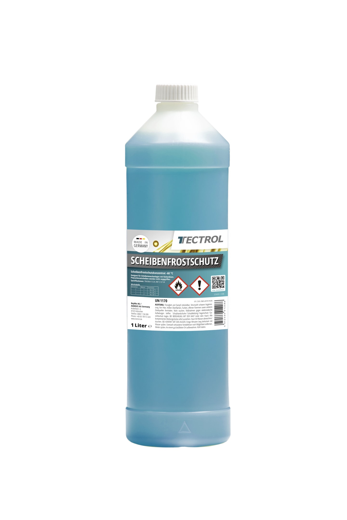 TECTROL SCHEIBENFROSTSCHUTZ Scheibenfrostschutzkonzentrat -60 °C, Scheibenwischwasser, Scheibenreiniger