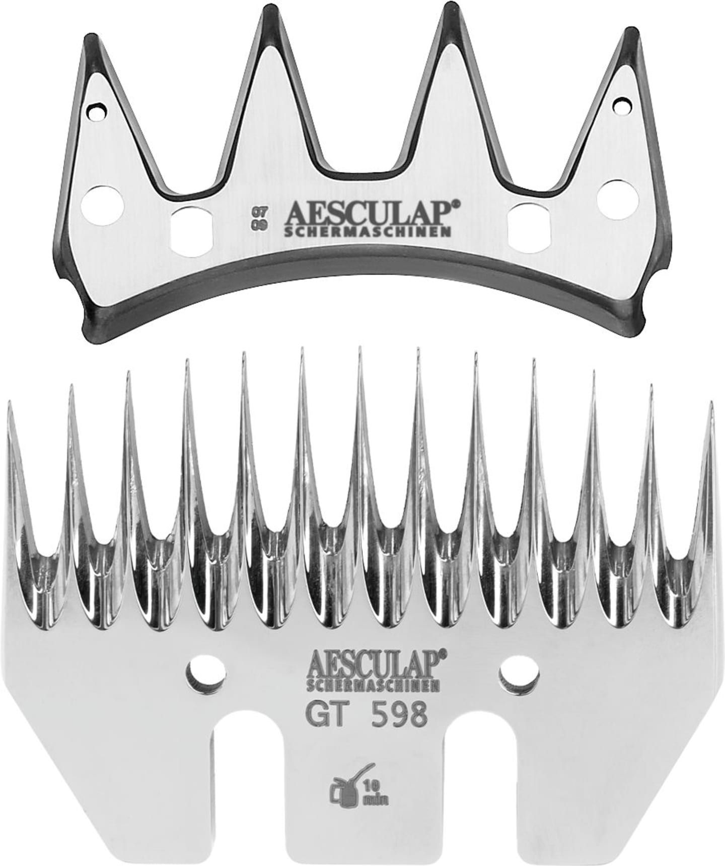 AESCULAP® Schermessersatz Ober-/Untermesser 4/13 Zähne, Schafe, spezielle Rinderschuren, GT515