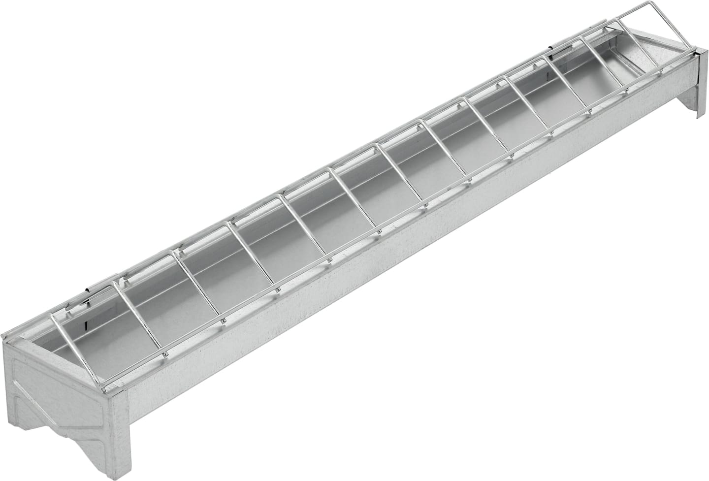 KERBL Futtertrog 50 x 7 cm Metall verzinkt, für Küken, 71202