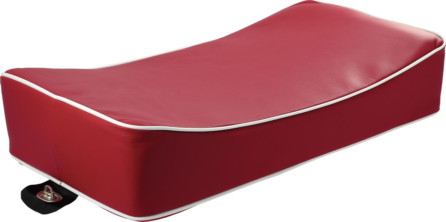 Sitzkissen Kunstleder rot, 48 x 25 cm, Drehverschlüsse