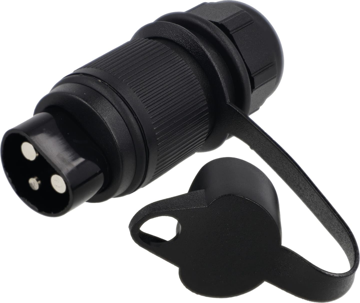 Herth + Buss Stecker 6 – 24 V, 3-polig, mit Kabelverschraubung, Flachsteckanschluss 6,3 mm, 51 305 635