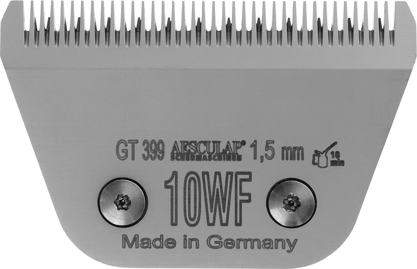 AESCULAP® Scherkopf "SnapOn" Gr. 10 F wide, Schnitthöhe 1,5 mm, Schnittbreite 60 mm, GT399