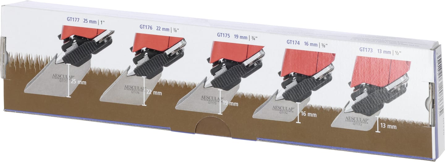 AESCULAP® Aufsteckkammset 5 St. für Scherkopf Favorita GH700, GT736, GT746, GT710, GT170