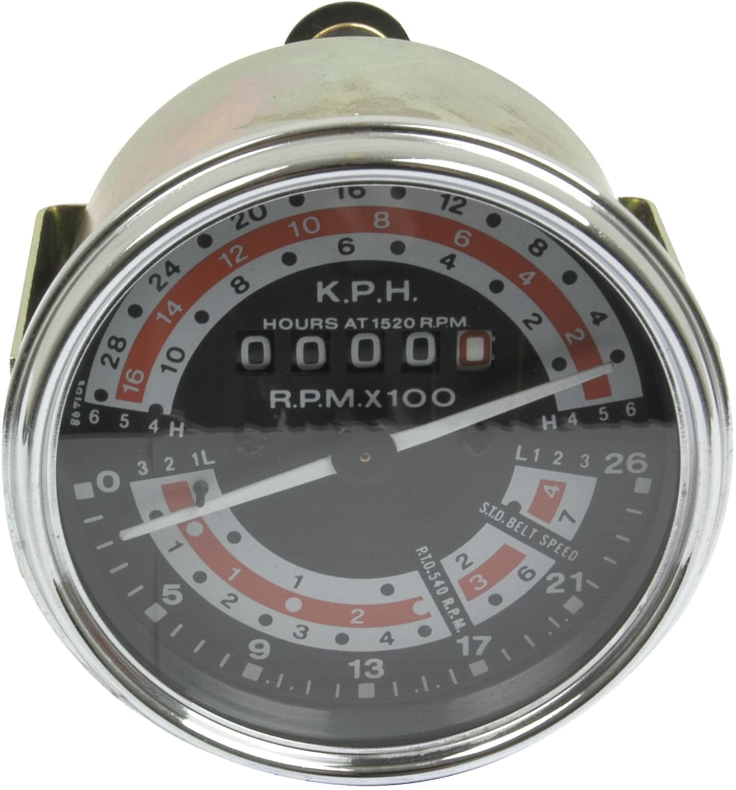 Traktormeter Ø 79/90 mm, 0 bis 26 km/h, für 6-Gang Dualkupplung Traktor Massey Ferguson 135