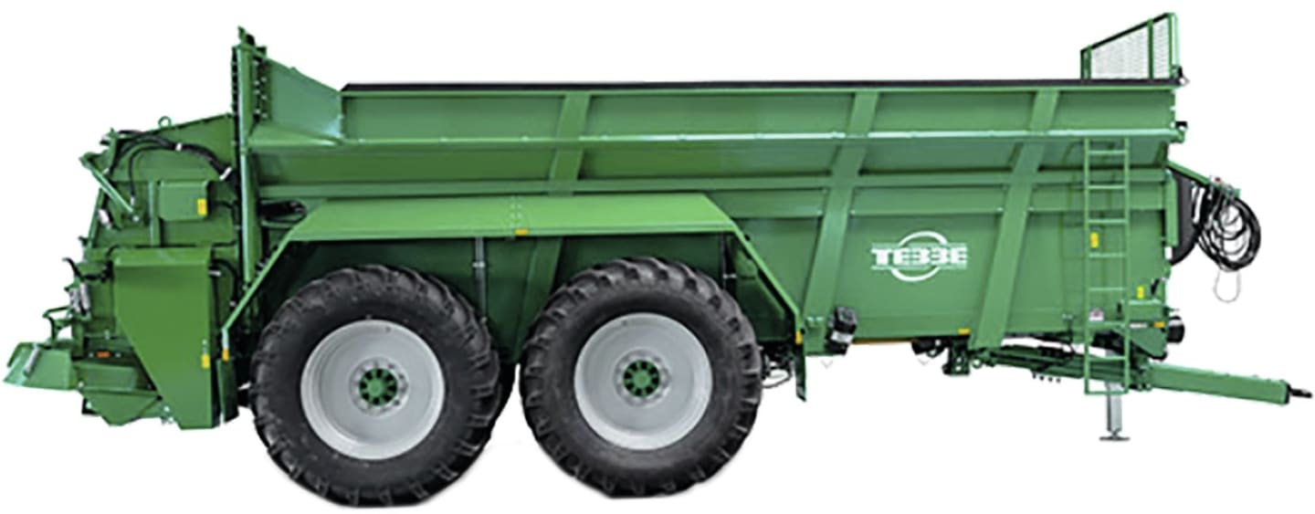 TEBBE Miststreuer "MS140" Ladevolumen 20 m³, Zul. Gesamtgewicht 24.000 kg