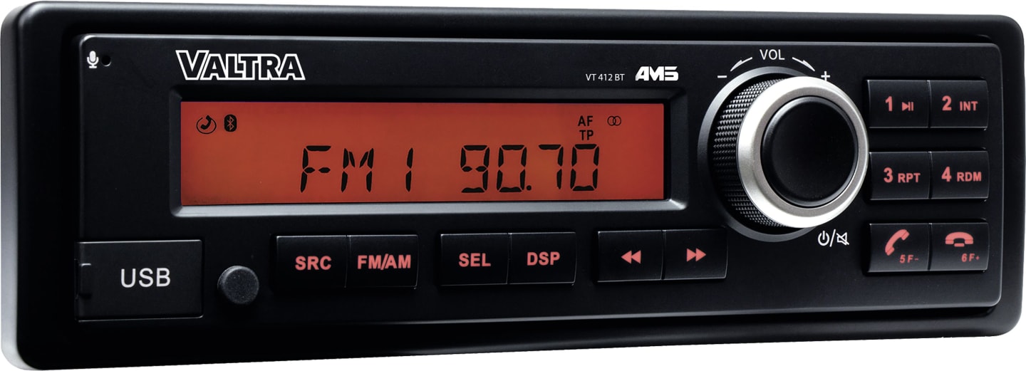 VALTRA Radio "VT 412 BT" mit kurzer Einbautiefe, X991450177000