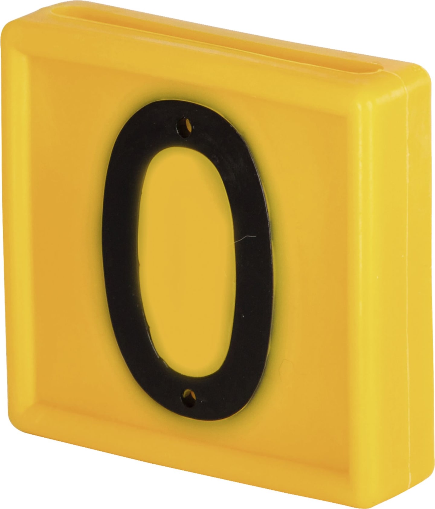 KERBL Halsbandnummer Ziffer 0, Kunststoff gelb für Halsmarkierungsbänder bis 4 cm Breite, 1 St., 207480