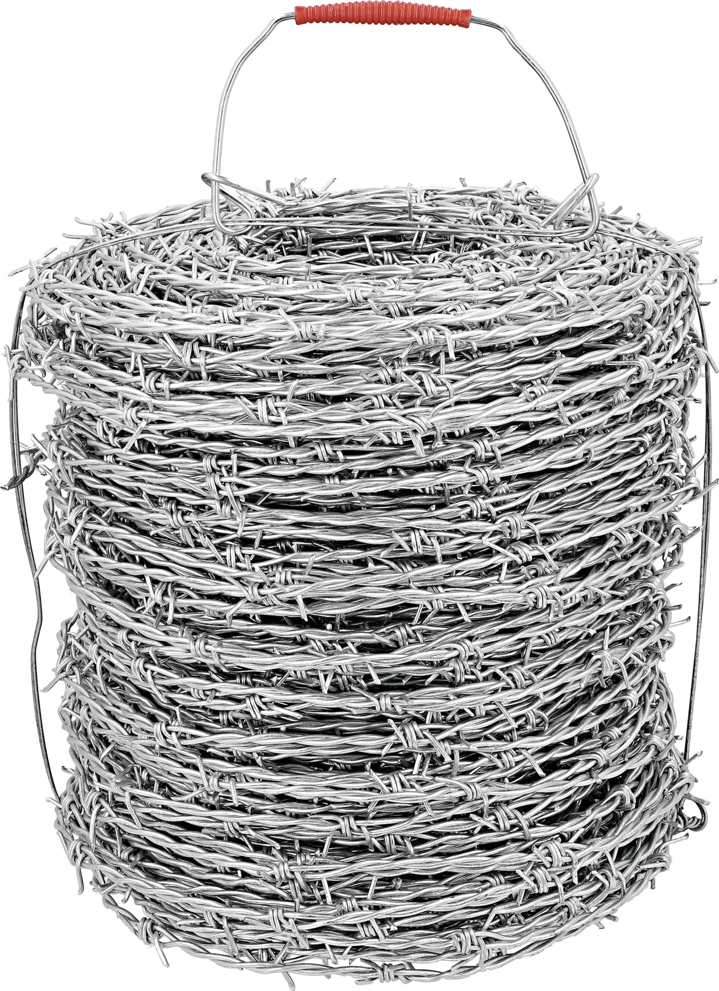 Stacheldraht 2,5 mm Eisen verzinkt 2-drähtig, 4-spitzig, Stachelabstand 100 mm, 200 m