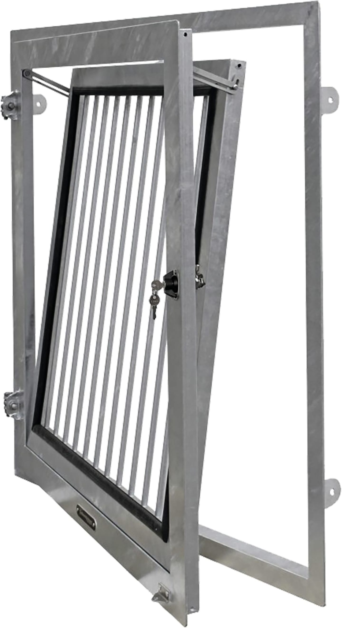 Growi® Stallfenster DIN-rechts 1.000 x 1.000 mm, mit Innengitter und Dreh-Kippfunktion, 1431-2