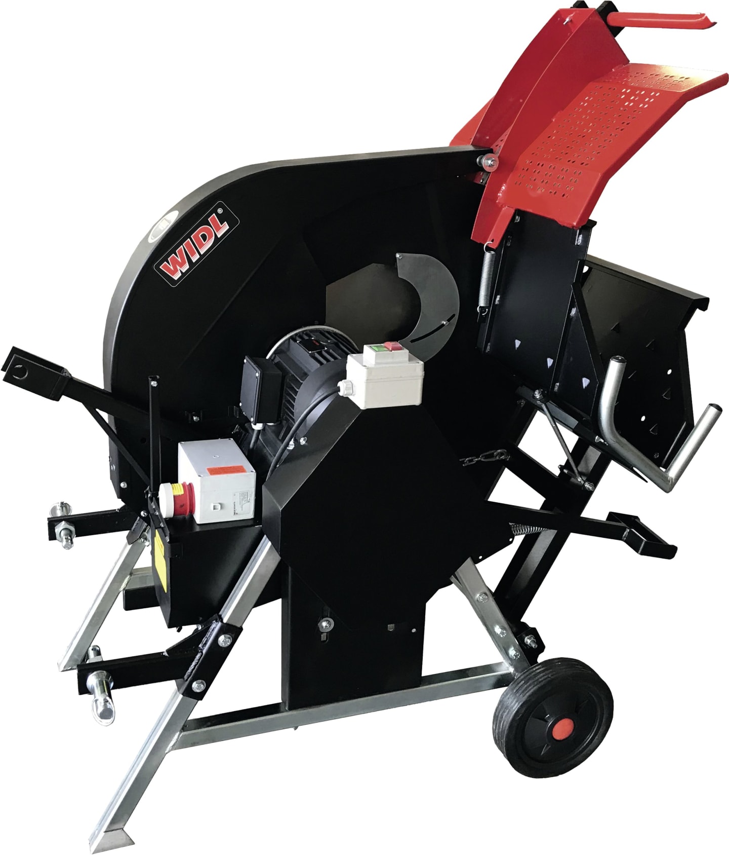 Widl® Wipp-Kreissäge "W-SEC" 400 V/5,5 kW, Elektro-Keilriemenantrieb; Gelenkwellenantrieb, Hartmetall-Sägeblatt LFZ, 34.670