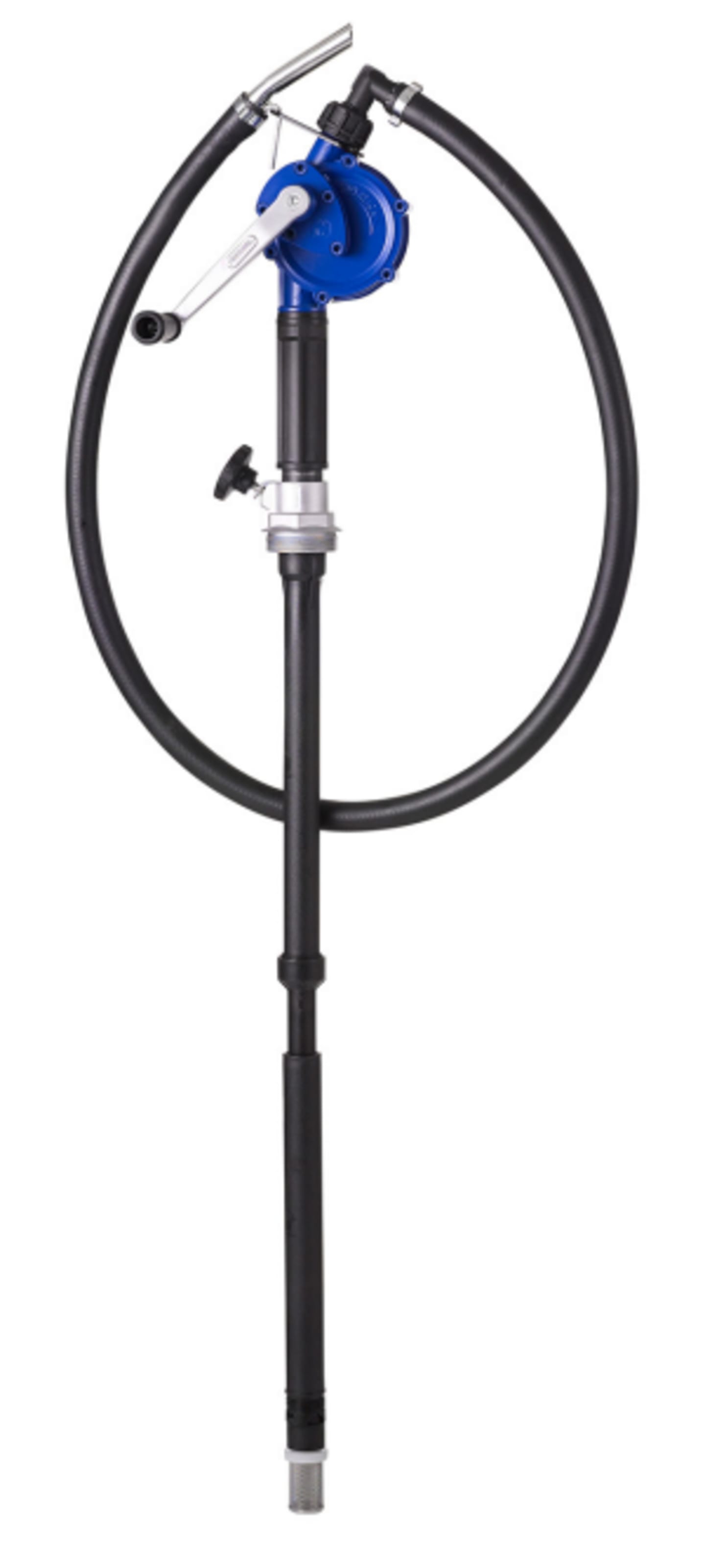 PRESSOL Hand-Fasspumpe - Kurbelpumpe für Diesel, Heizöl, Petroleum, Kühlmittel und Scheibenreiniger, 18 l/min, Saugrohr 355–955 mm 13056