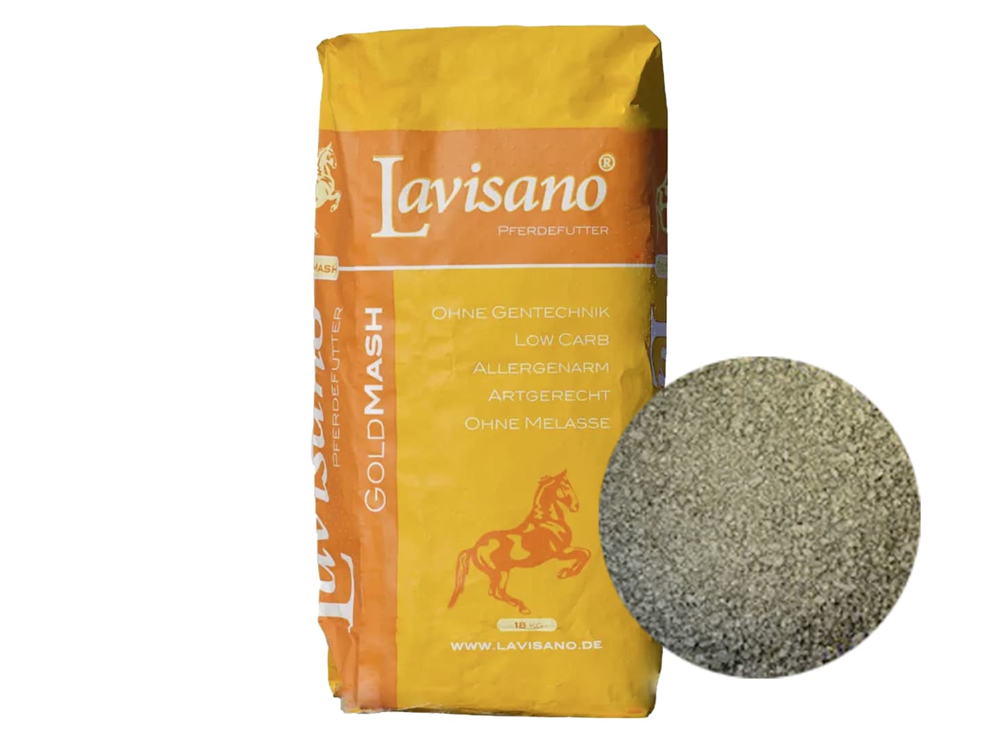 Lavisano® GoldMash mit Hanfmehl für Pferde 18 kg Sack