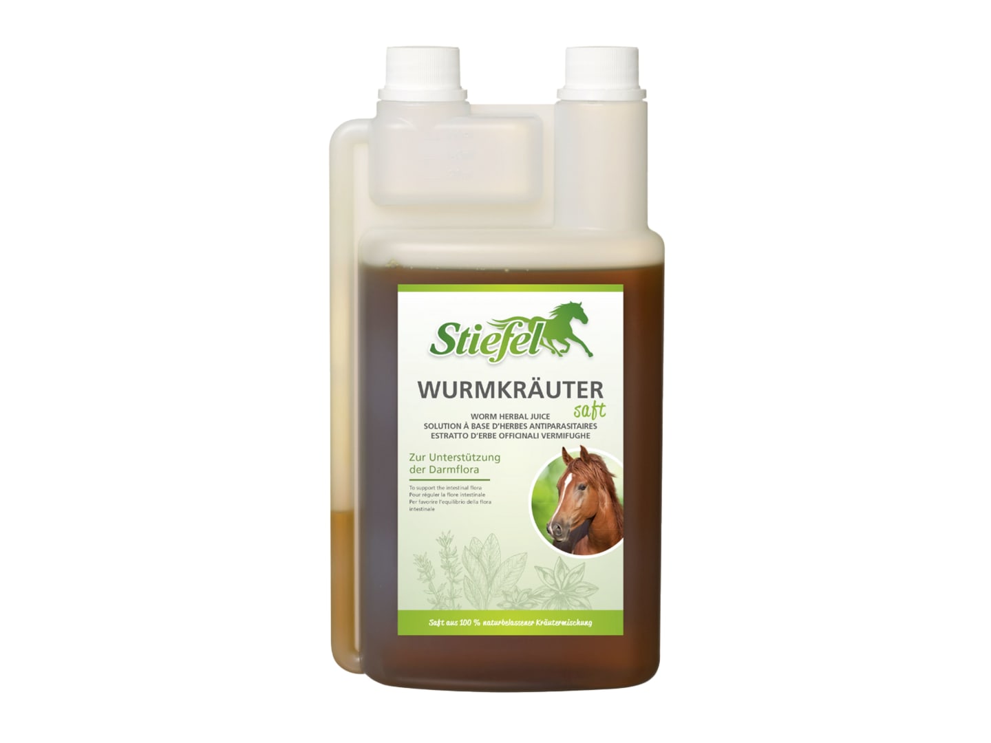 Stiefel Wurmkräutersaft 1 l Flasche mit Beifuss und Walnussblättern flüssig