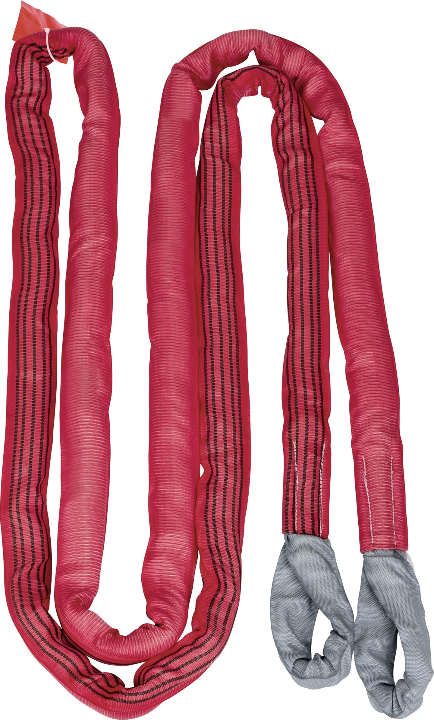 KERBL Abschleppschlinge 6 m, 35 t, rot, mit verstärkten Schlaufen, Warnfähnchen, Transporttasche, 37706