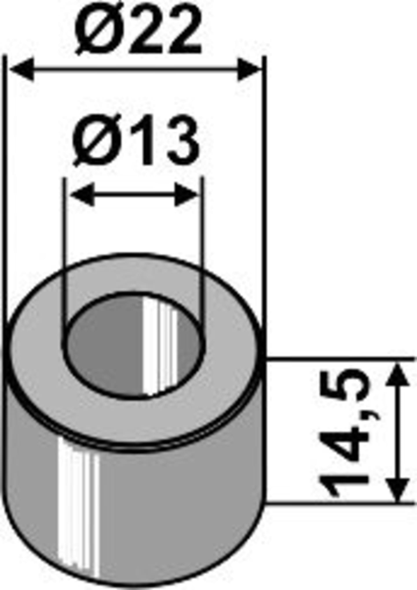 Industriehof® Buchse 13 x 22 x 14,5 mm, für Irus, 63-JDE-900