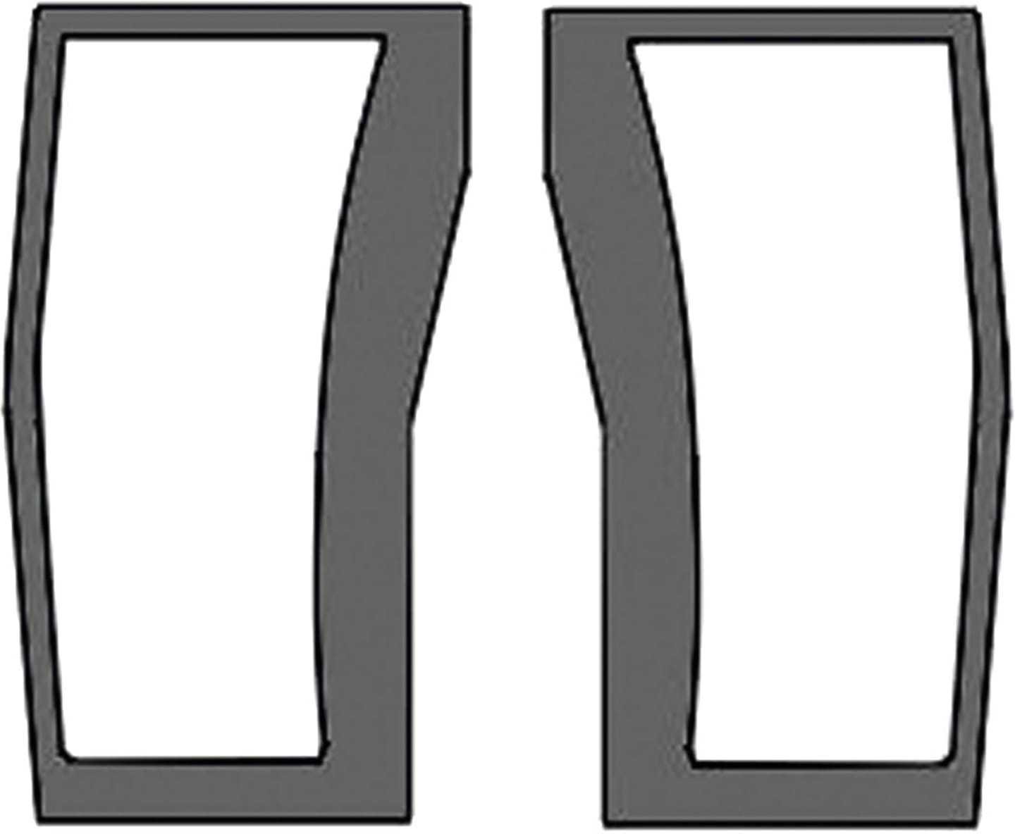 Frontscheibe unten links/rechts, Siebdruck, geklebt, Höhe 751 mm, für Traktor Massey Ferguson 4200, 4300