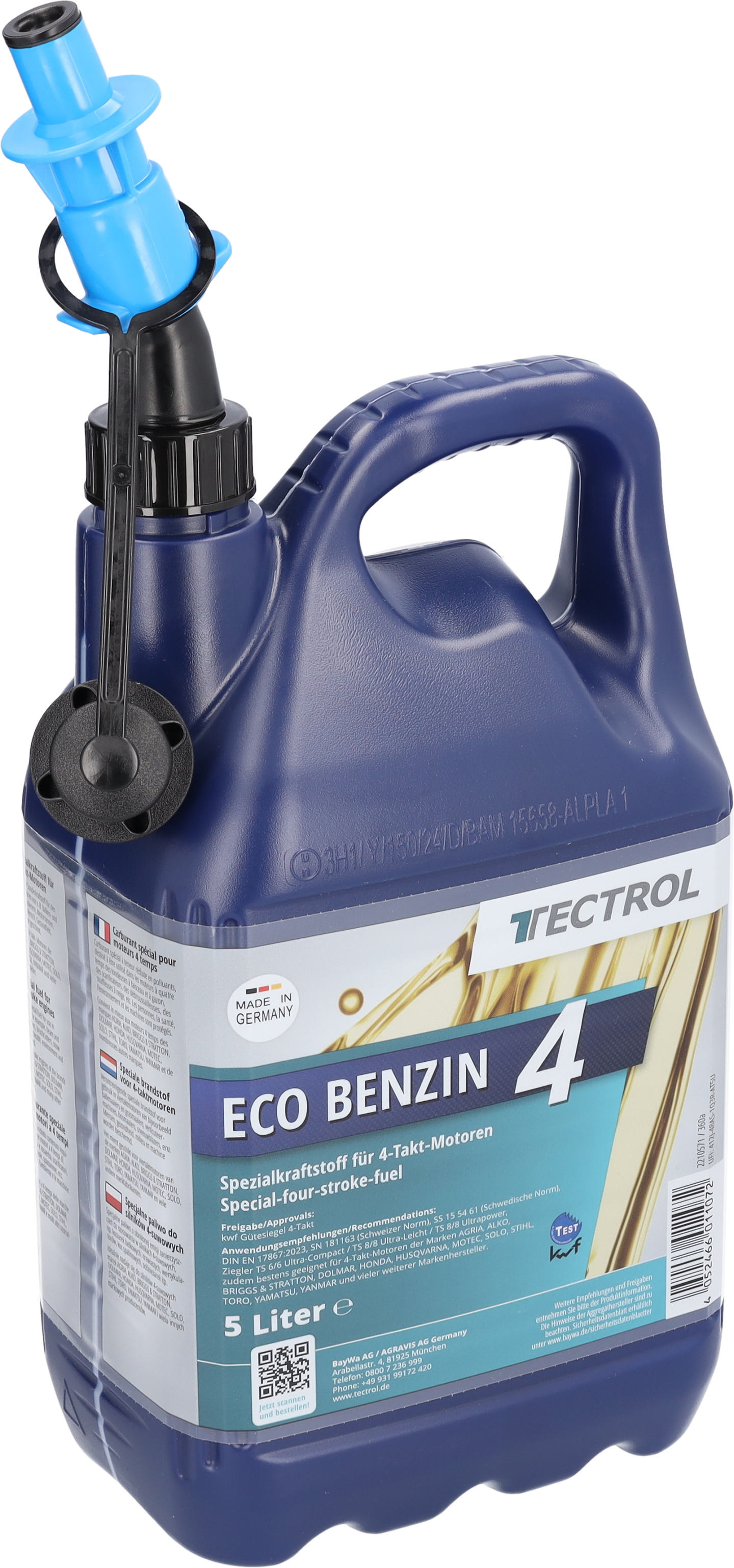 TECTROL ECO BENZIN 4 Sonderkrafstoff, Gerätebenzin, Alkylatbenzin für 4-Takt-Motoren, gebrauchsfertig, Spezialkraftstoff