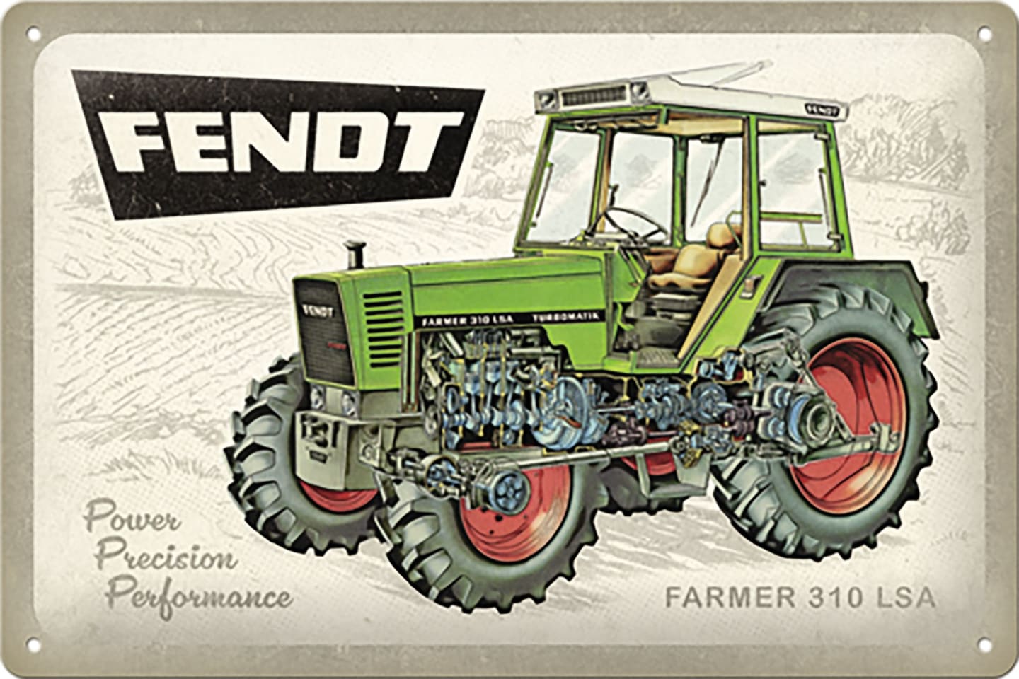 Fendt Hinweisschild "Fendt Farmer 310 LSA" 200 x 300 mm, X991024179000