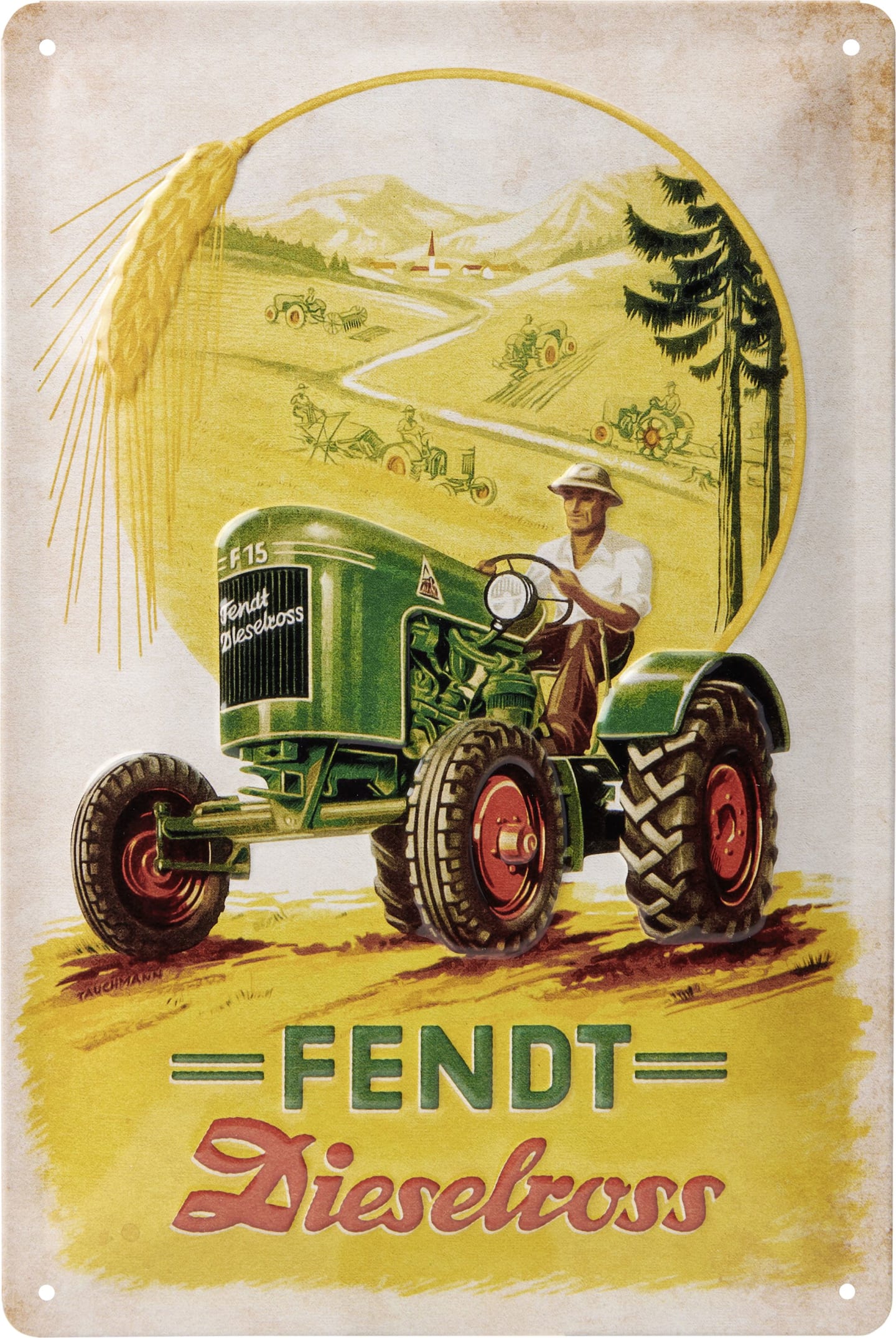 Fendt Hinweisschild "Fendt Dieselross" 300 x 400 mm, X991022005000